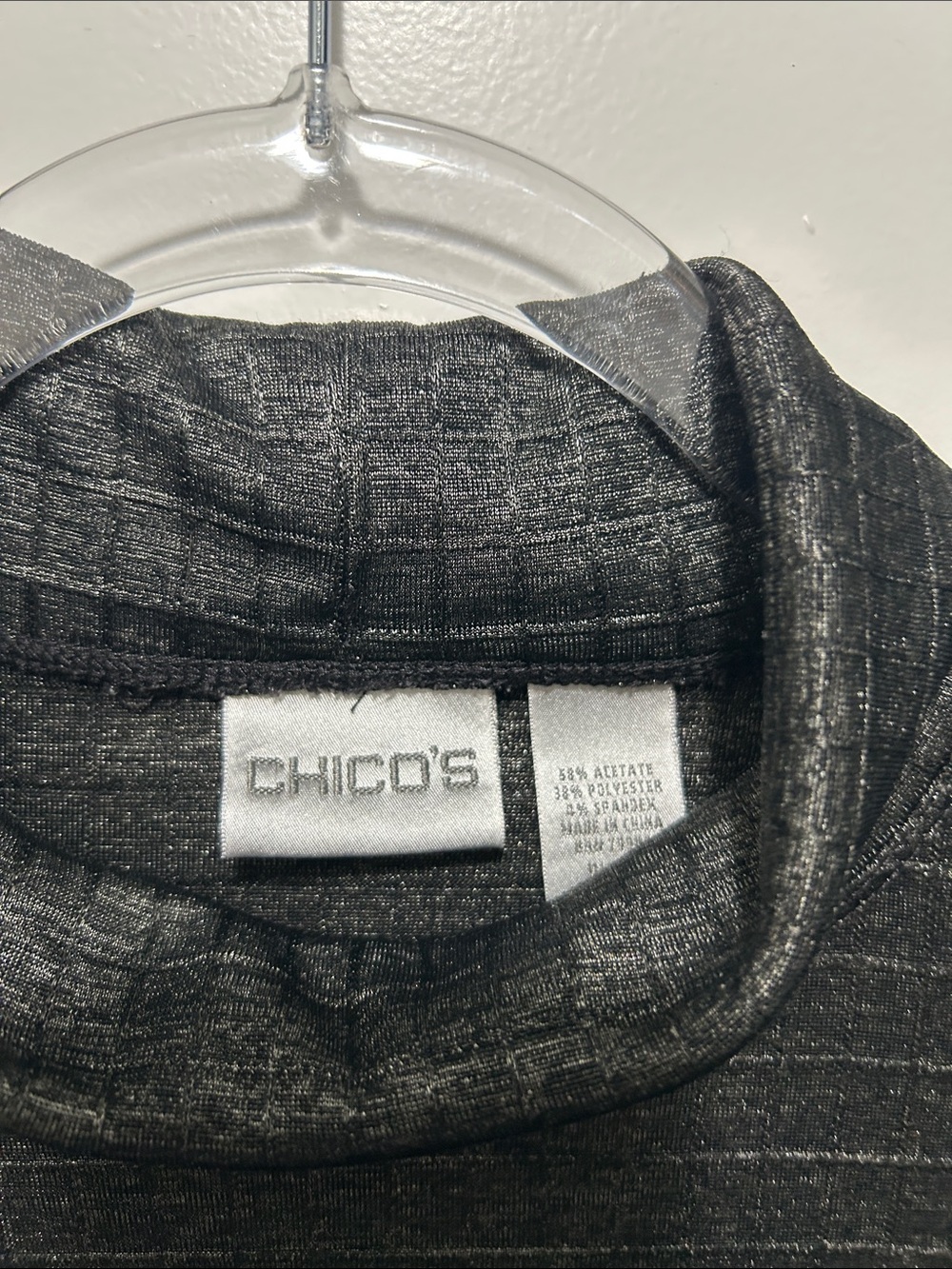 Chico’s Dark Gray Textured Sleeveless Top Acetate Blend Classic Minimalist XL - Picture 2 of 4